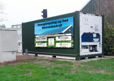 Generating energy from more than a thousand solar panels, temporarily storing it in a giant battery and selling it when prices are most favourable.