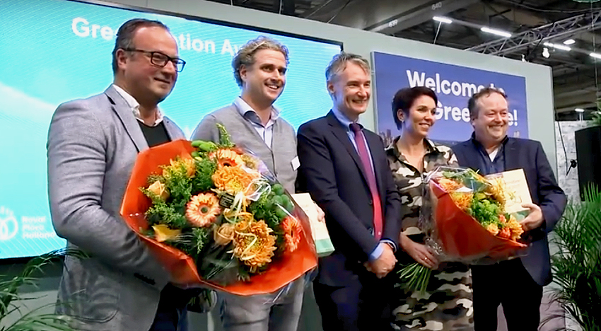 The winners of the first Greenovation Award at Royal FloraHolland Trade Fair