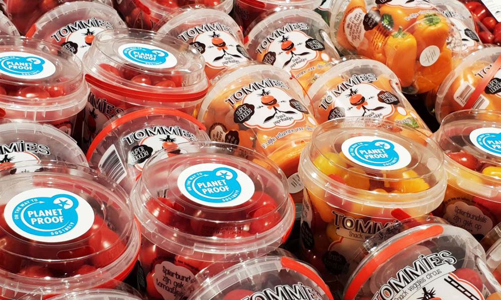 Tommies snacktomaatjes met PlanetProof-keurmerk
